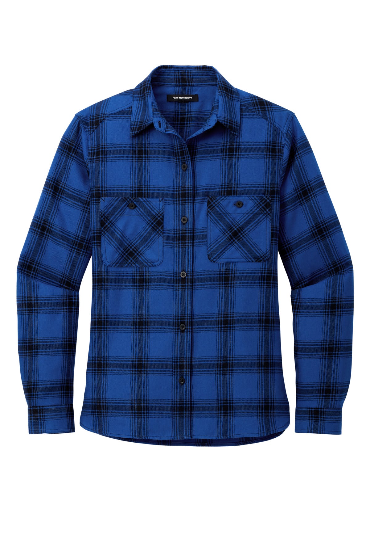 Royal/ Black Open Plaid -