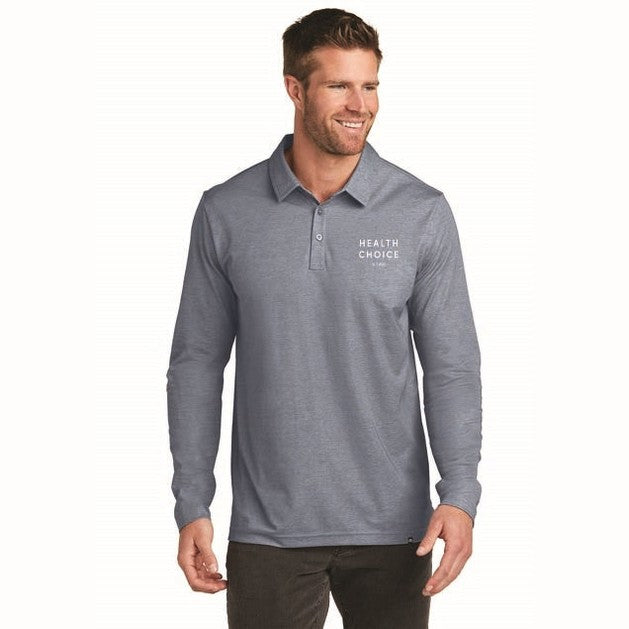 TravisMathew Oceanside Heather Long Sleeve Polo