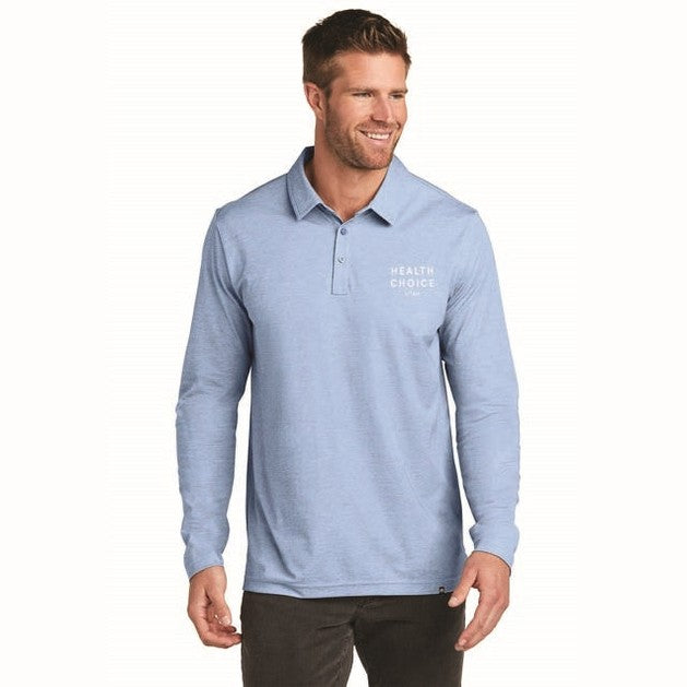 TravisMathew Oceanside Heather Long Sleeve Polo